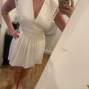 TUBA ERGIN white mini dress